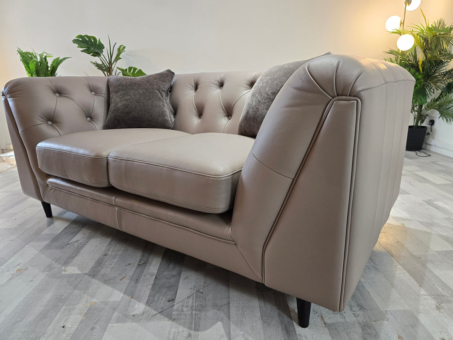 Bridgerton 2 Seater -  Leather Trusty Leather Taupe Mix