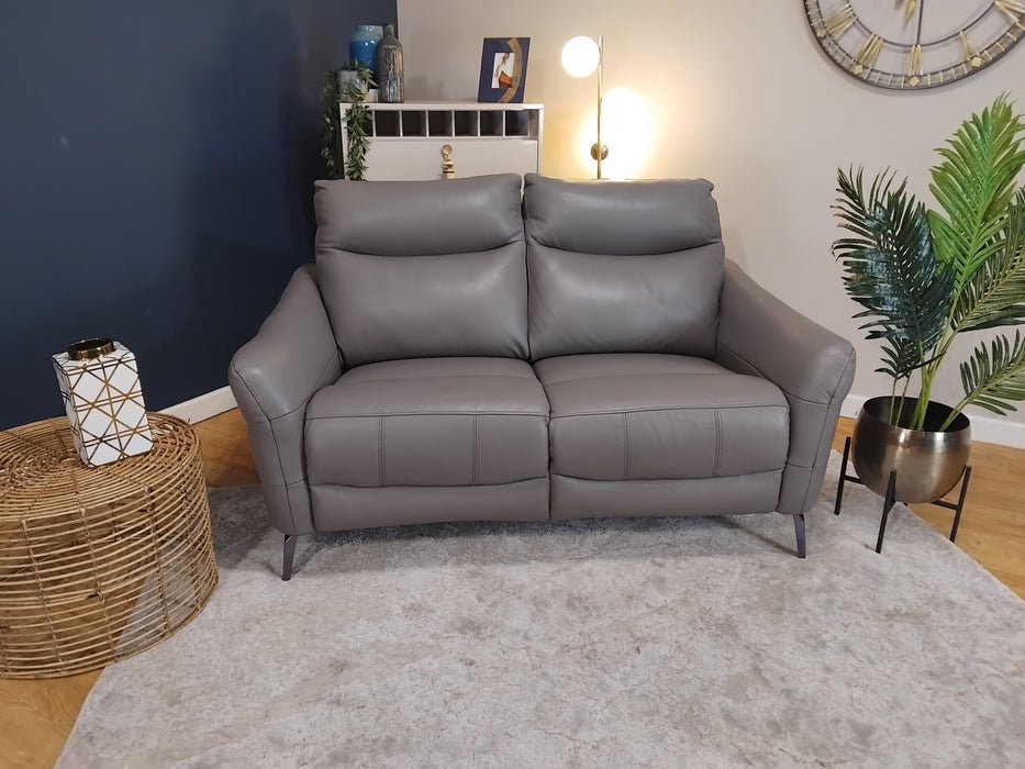 Sofology Renato Leather 2 Seater in Trusty Embossed Elephant