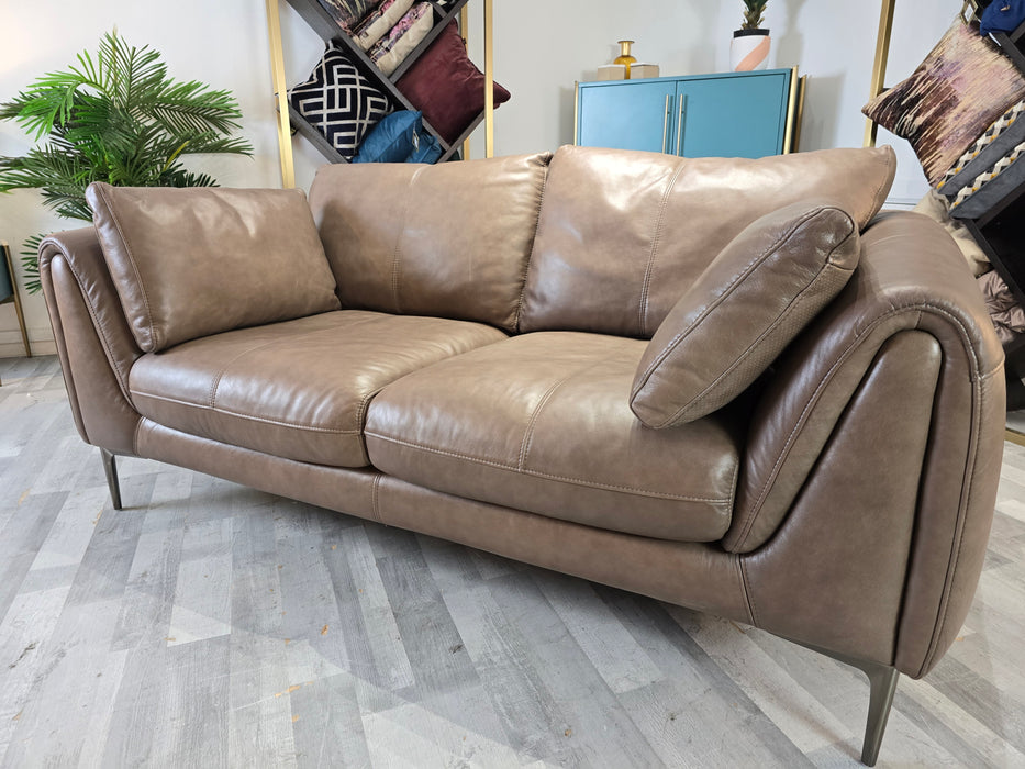 Rivoli 2 Seater - Leather Sofa - Verano Elephant