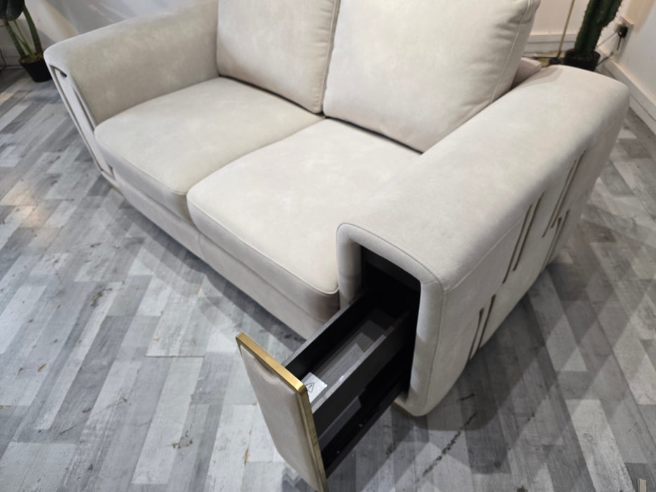 Elixir 2 Seater -  Lifestyle Flecked Fabric Ivory