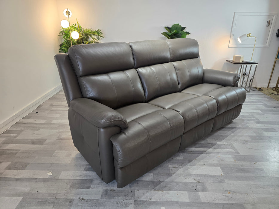 Gracie 3 Seater - Trusty Sheen Leather Storm