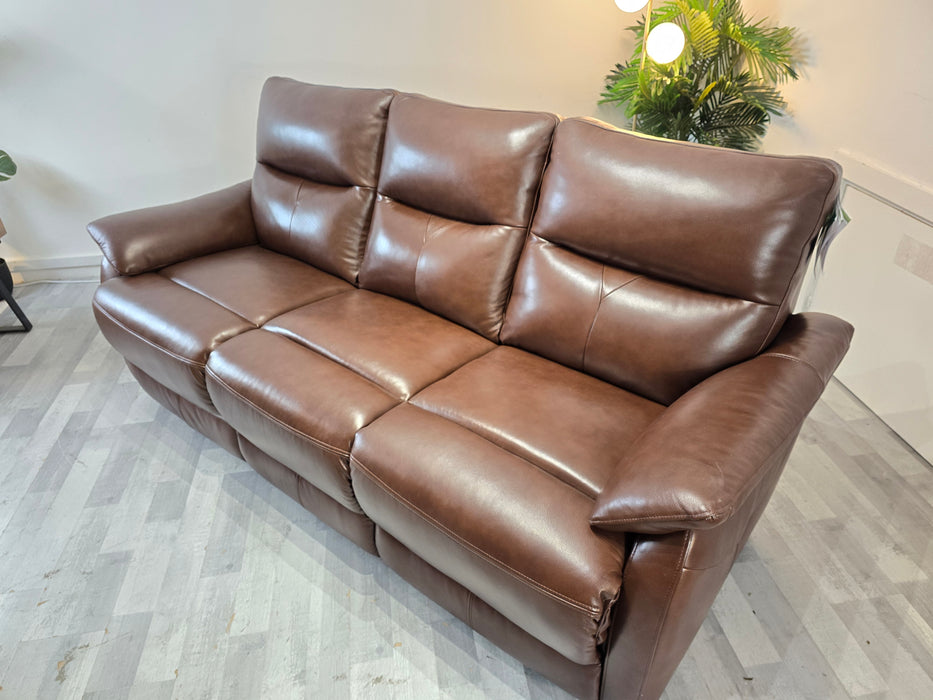 Albion 3 Seater - Trusty Sheen Leather Chocolate