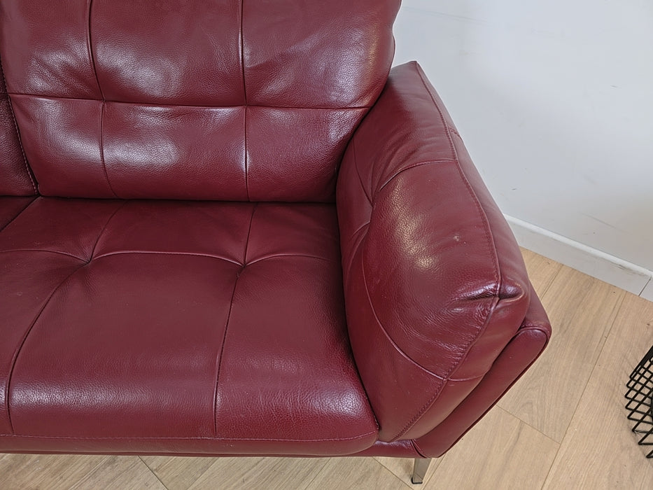 Europa 3 seat - Leather  - Cranberry