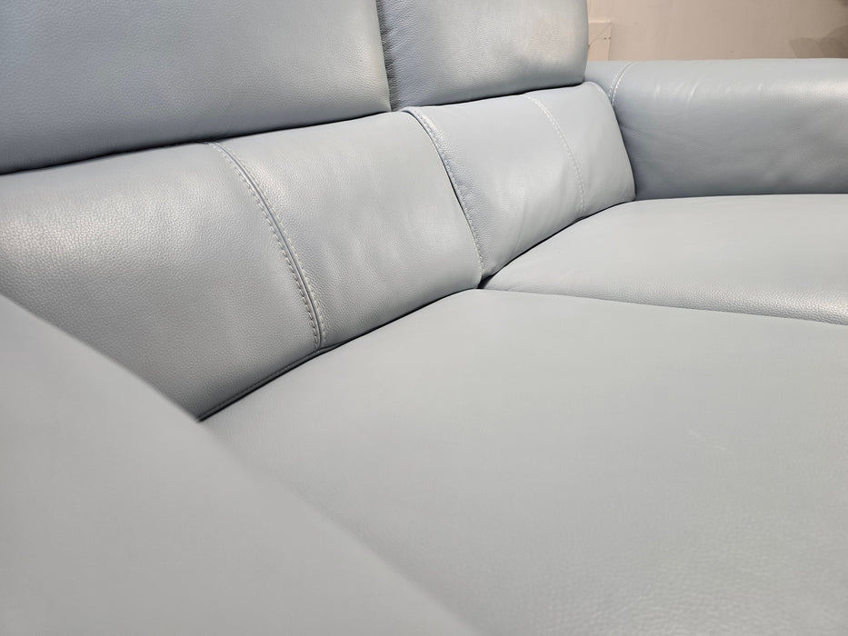 Illinois 2 Seater - Trusty Soft Sheen Leather Pearl Blue