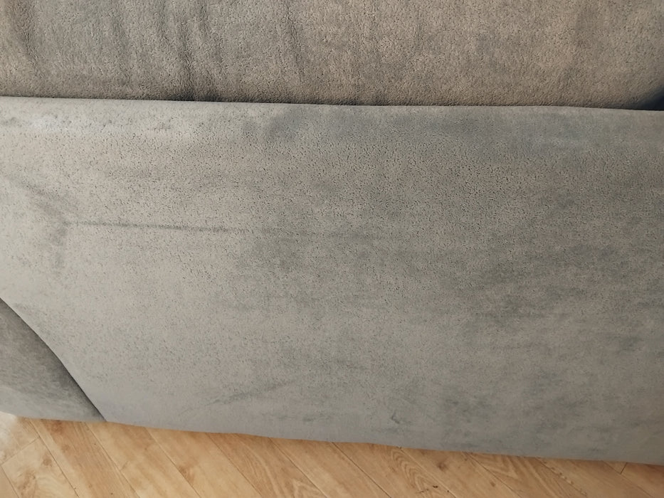 Sofology Reign Fabric 3 Seater in Luxe Sherpa Grey/Silver Mix