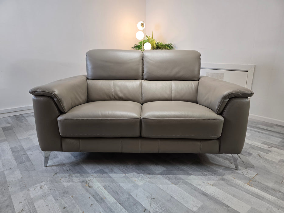 Illinois 2 Seater - Trusty Soft Sheen Leather Taupe