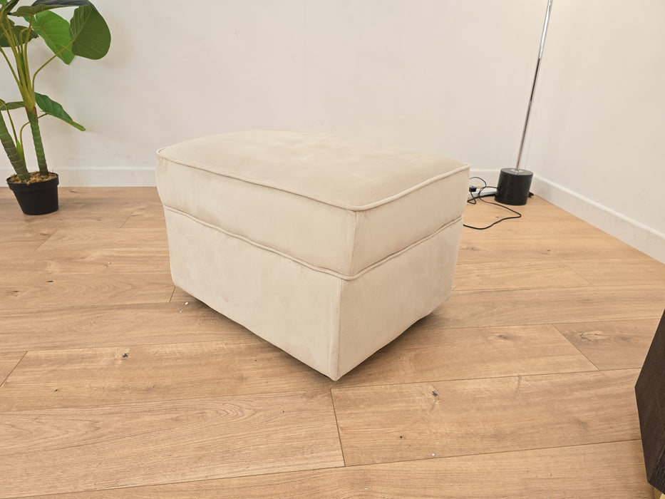 Titan Footstool - Fabric - Festival Cream All Over