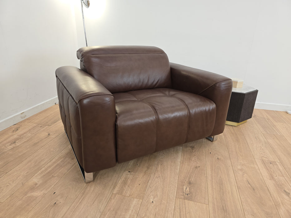 Marvella - Leather Chair - Chocolate