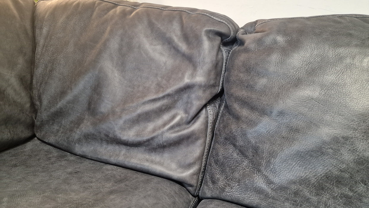 Galleria 2 Corner 1 - Leather Sofa - Utah Grey