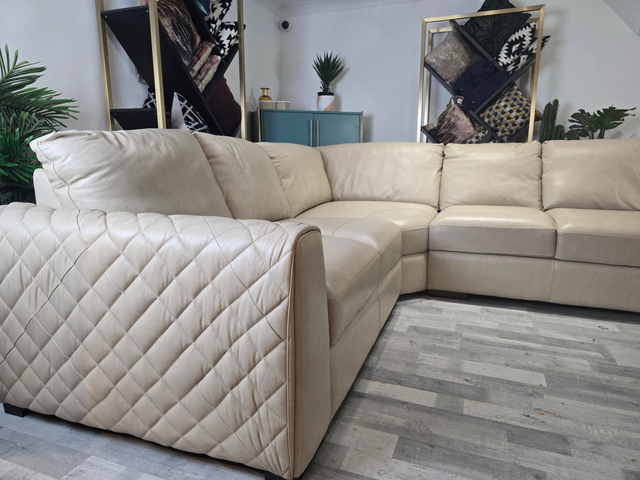 Mazzini 2 Corner 3 - Leather Sofa - Dakota Ice (J27)