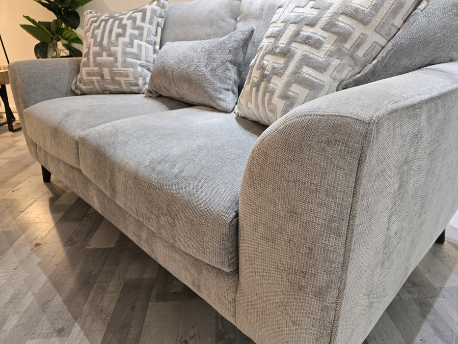 Mayfair 2 Seater -	Linen Look Chenille Grey/Silver Mix