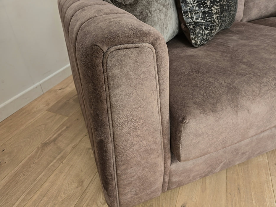 Devine 4 Seater Sofa - Fabric  - Chocolate