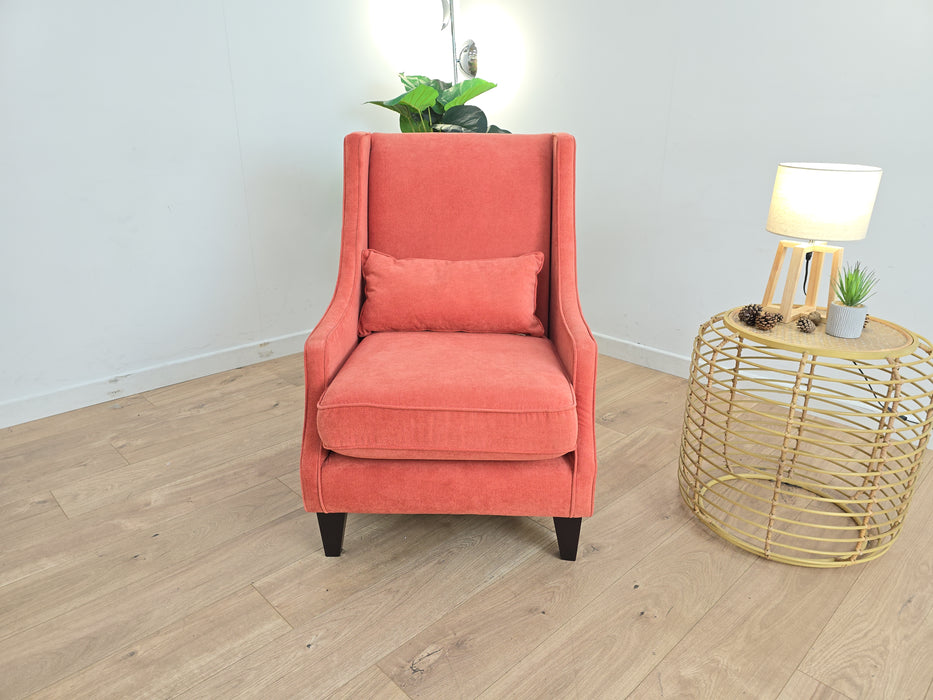 Elian Accent Chair - Fabric - Chilli