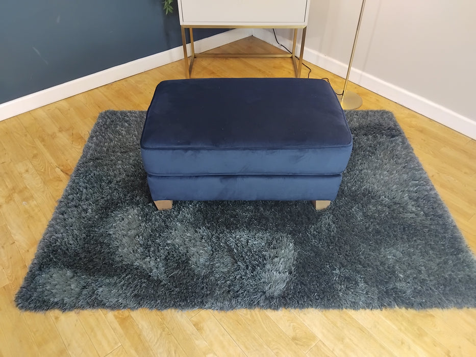 Sofology Cartmel Footstool in Deluxe Velvet Navy