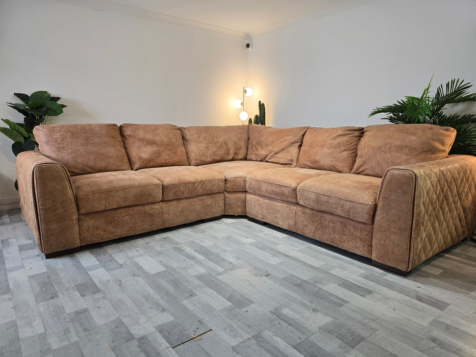 Mazzini 2 Corner 2 - Leather Sofa - Utah Tan