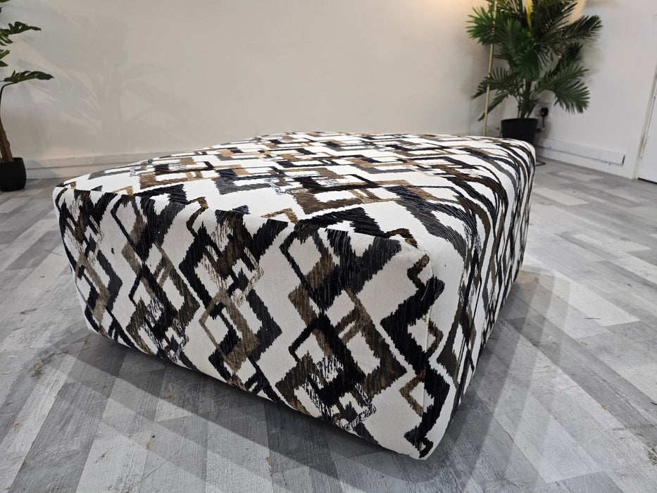 Titan Designer Footstool - Fabric - Zeus Bronze