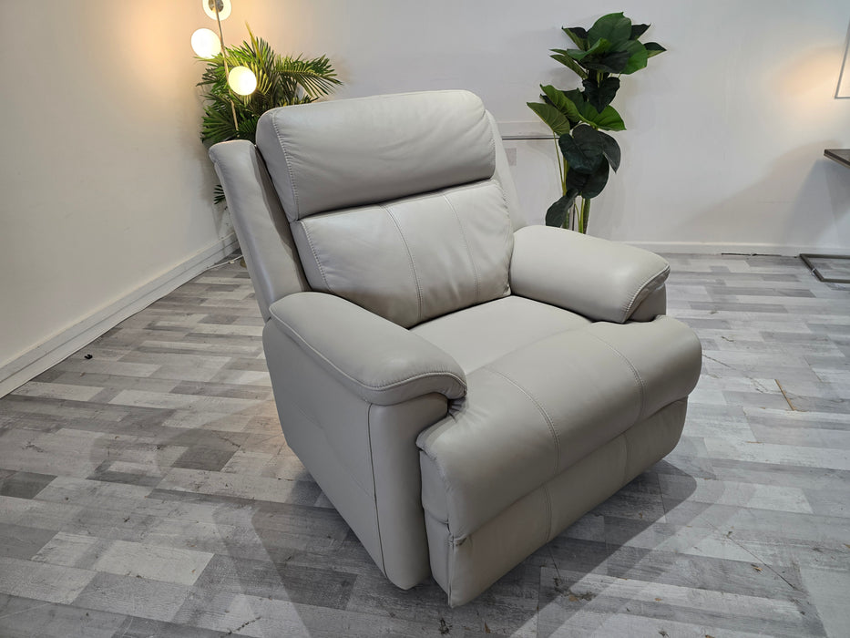 Gracie 1 Seater - Trusty Sheen Leather Lead Grey