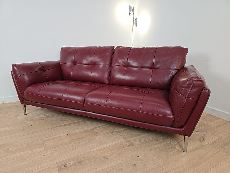 Europa 3 seat - Leather  - Cranberry