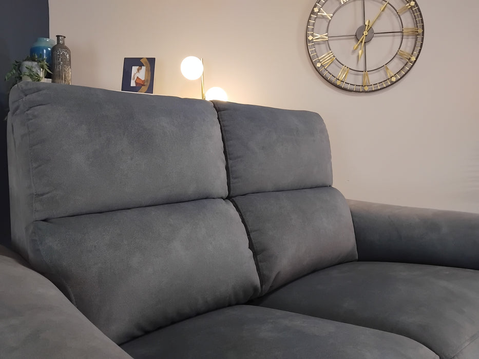 Sofology Ripley 2 Seater Power Recliner/Headrest with Heated Seat in Lifestyle Flecked Mineral Green