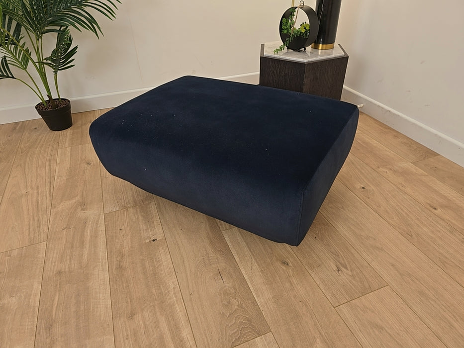 Trent - Fabric Footstool  - Navy