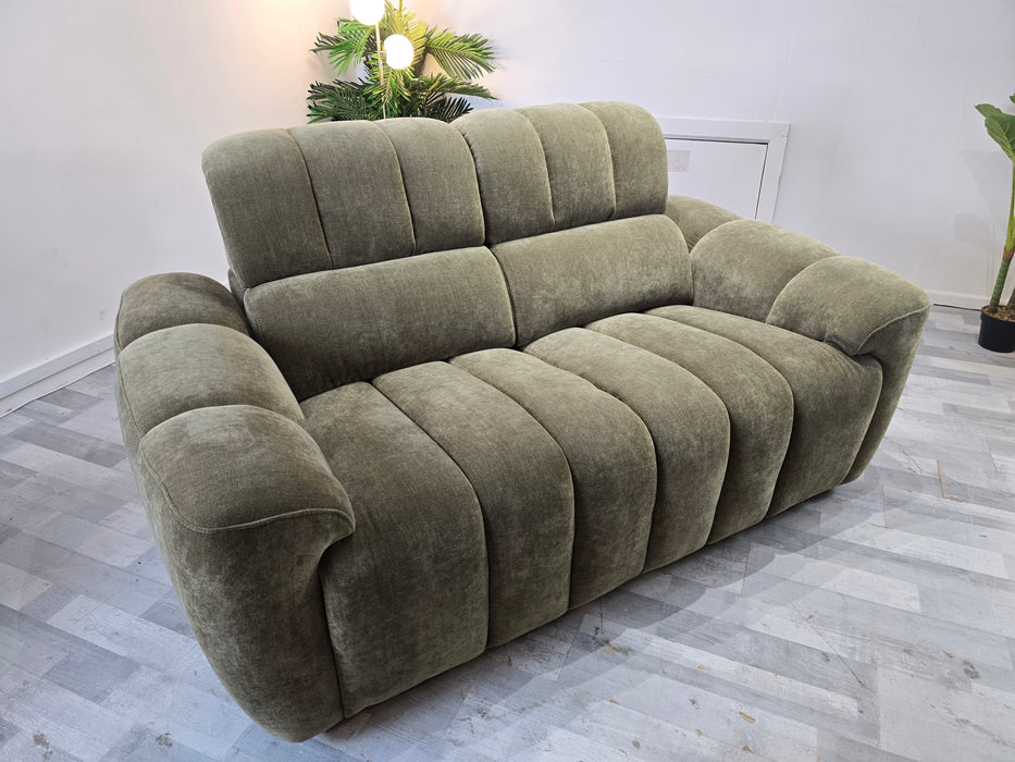 Nobu 2 Seater - Relaxed Chenille Olive Green