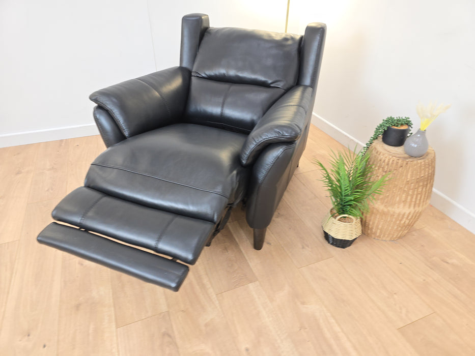 Albert Chair  - Power Recliner Leather  - Black