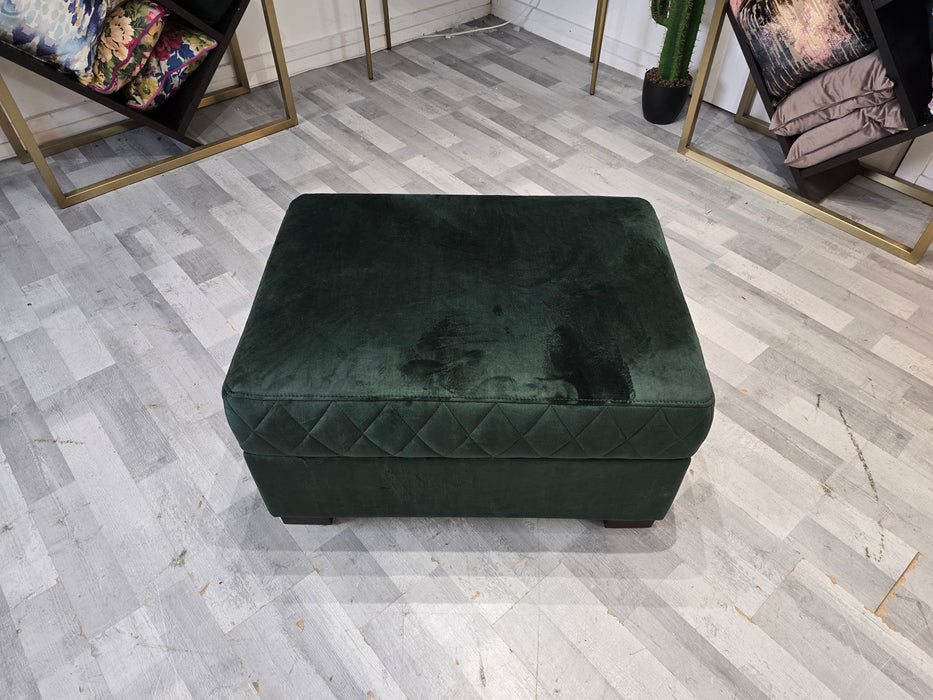 Benz Designer Footstool  - Heritage Bottle Green