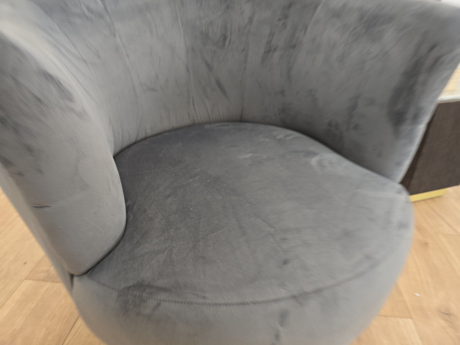 Islington  - Fabric Swivel Chair - Sleek Grey