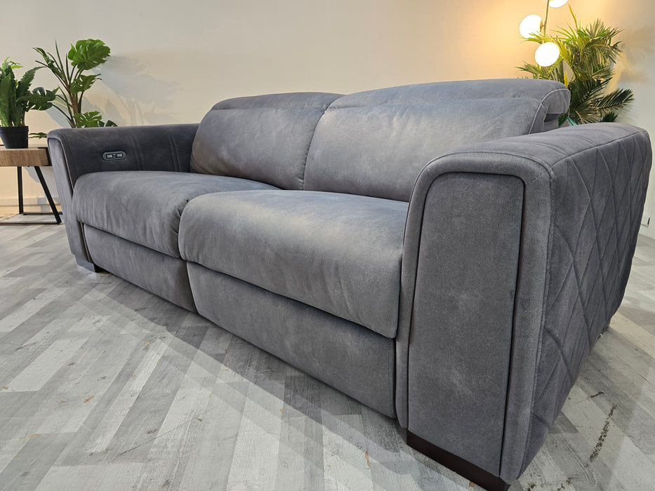 Mason 3 Seater - Fabric Power Reclining Sofa - Dexter Charcoal