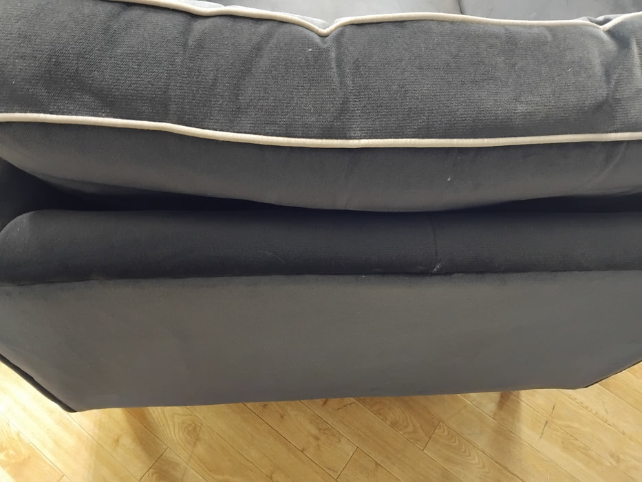 Sofology Cricket Fabric Chair in Charcoal Velvet Mix