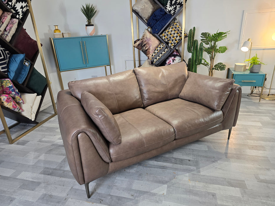 Rivoli 2 Seater - Leather Sofa - Verano Elephant