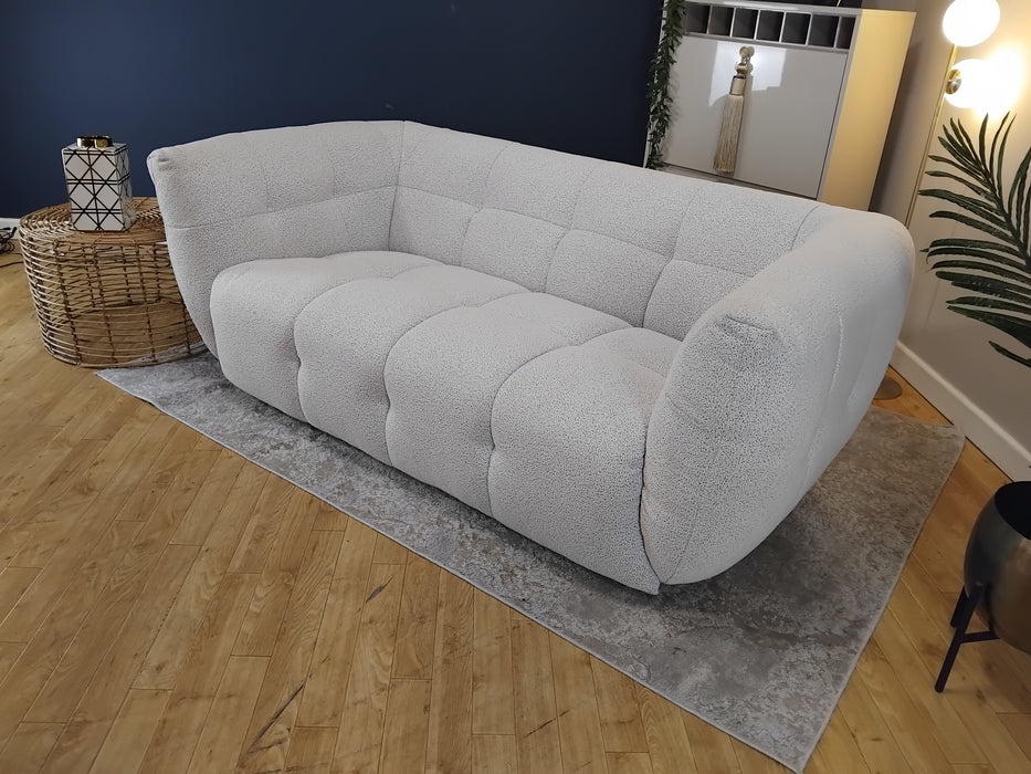Sofology The Lunar Fabric 2 Seater in Woven Boucle Moonstone