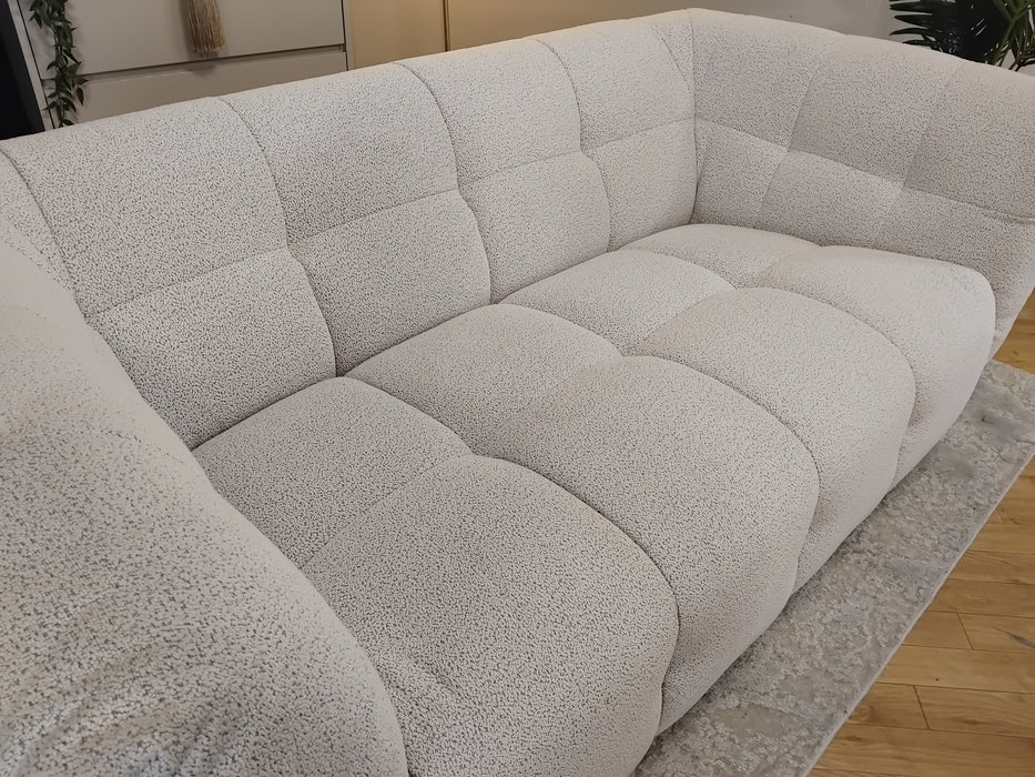 Sofology The Lunar Fabric 2 Seater in Woven Boucle Moonstone