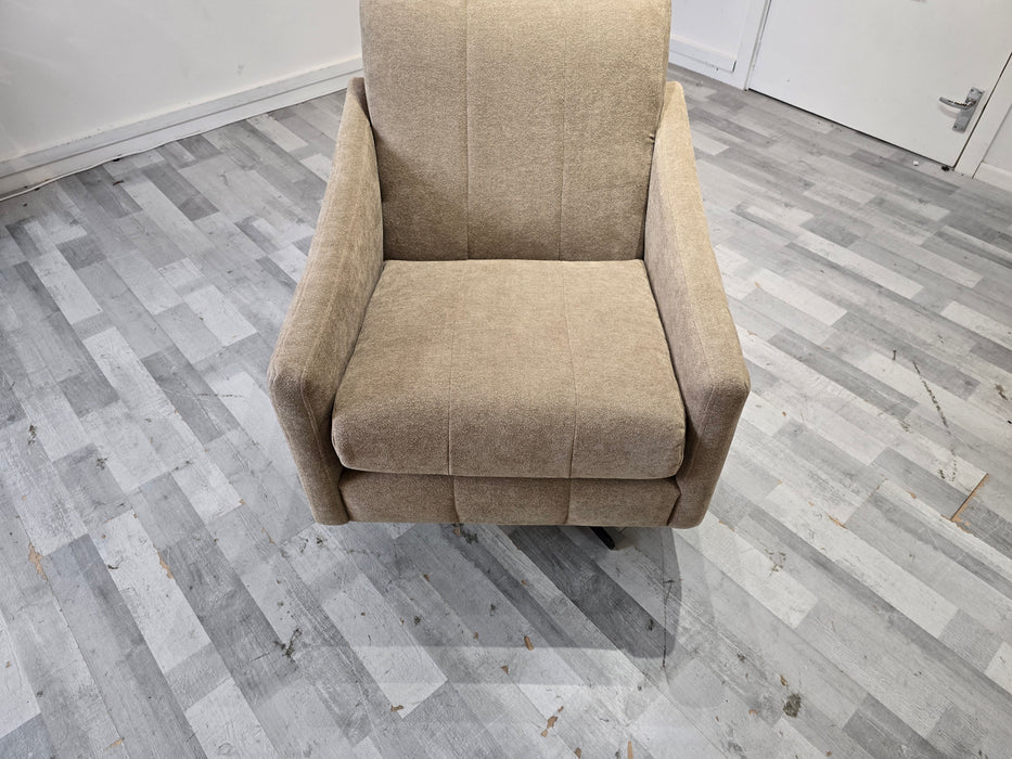 Soho Swivel Chair - Micro Boucle Mink All Over