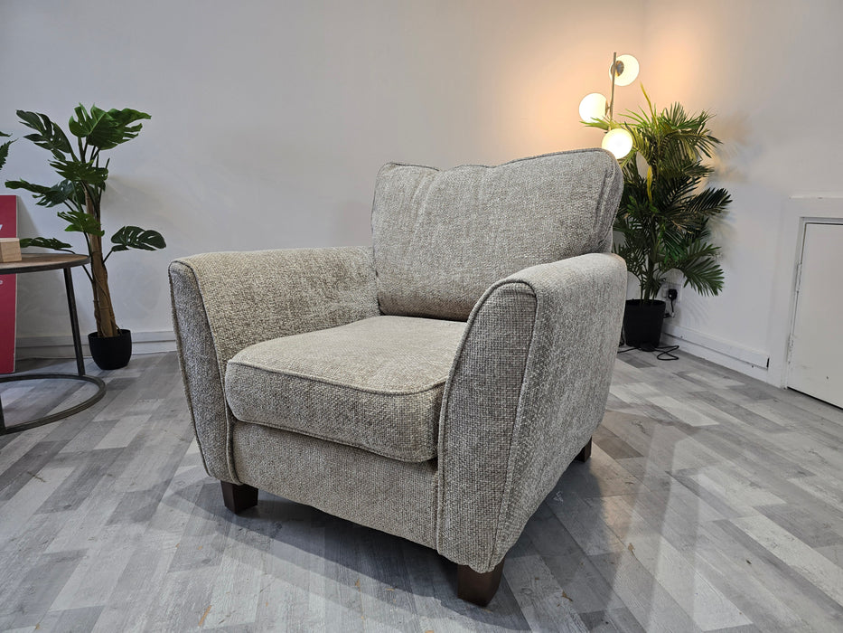 Canterbury 1 Seater - Fabric Chair - Weave Linen All Over