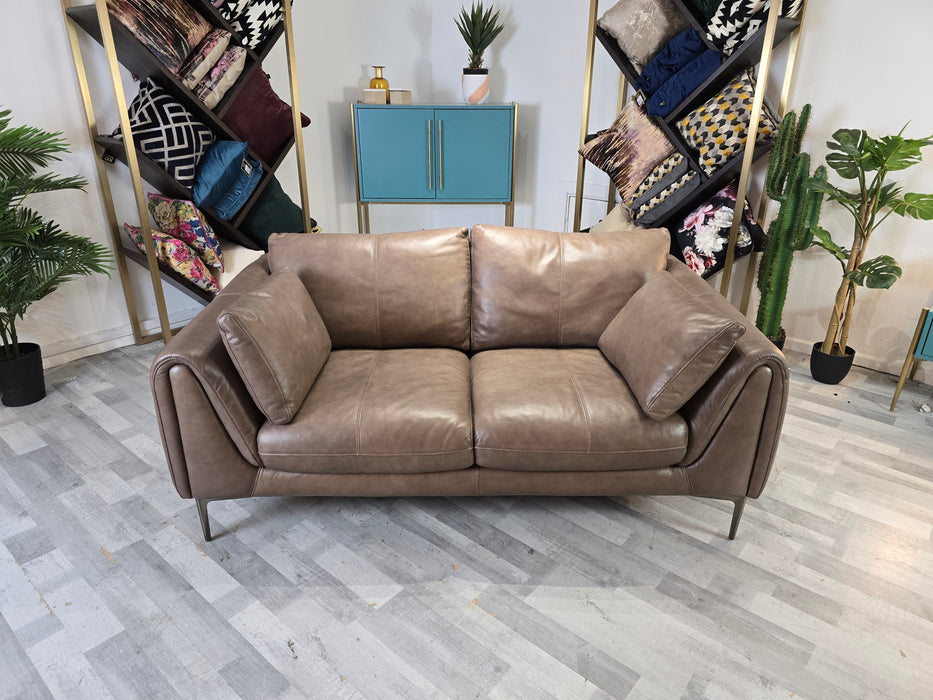 Rivoli 2 Seater - Leather Sofa - Verano Elephant