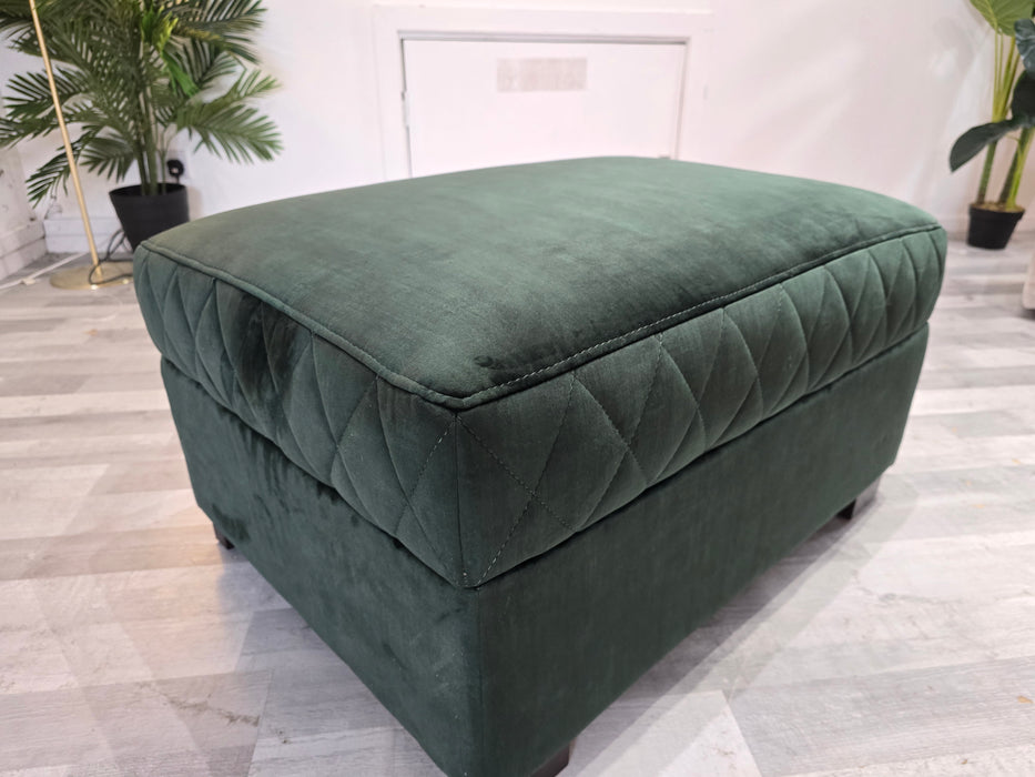 Benz Designer Footstool  - Heritage Bottle Green