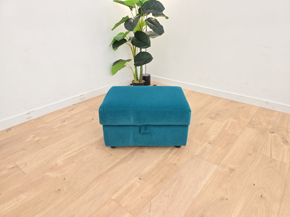 Finchley Footstool   - Fabric - Nordic Teal