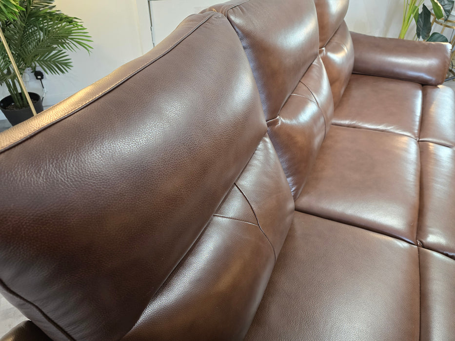 Albion 3 Seater - Trusty Sheen Leather Chocolate