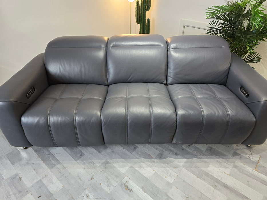 Marvella 3 Seater - Power Recliner - Trusty Sheen Leather Lavender Grey