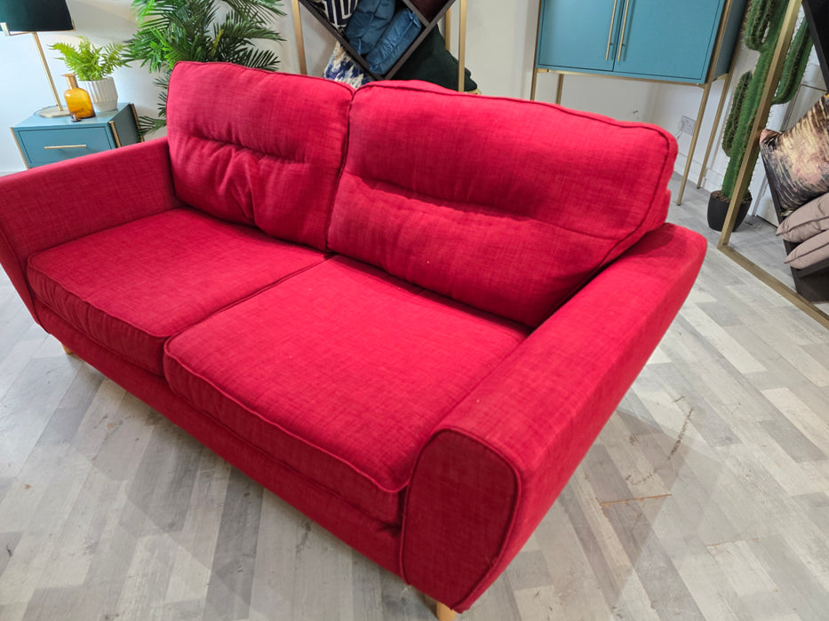 Hetty 3 Seater - Fabric Sofa - Linoso Red