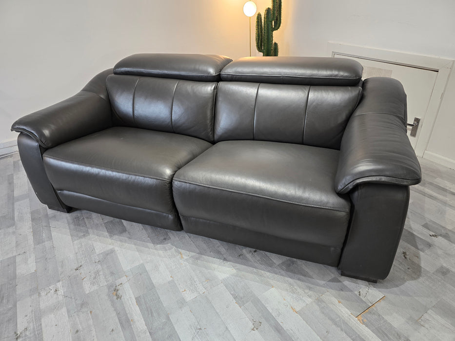 Carrera 2.5 Seater - Trusty Embossed Leather Charcoal