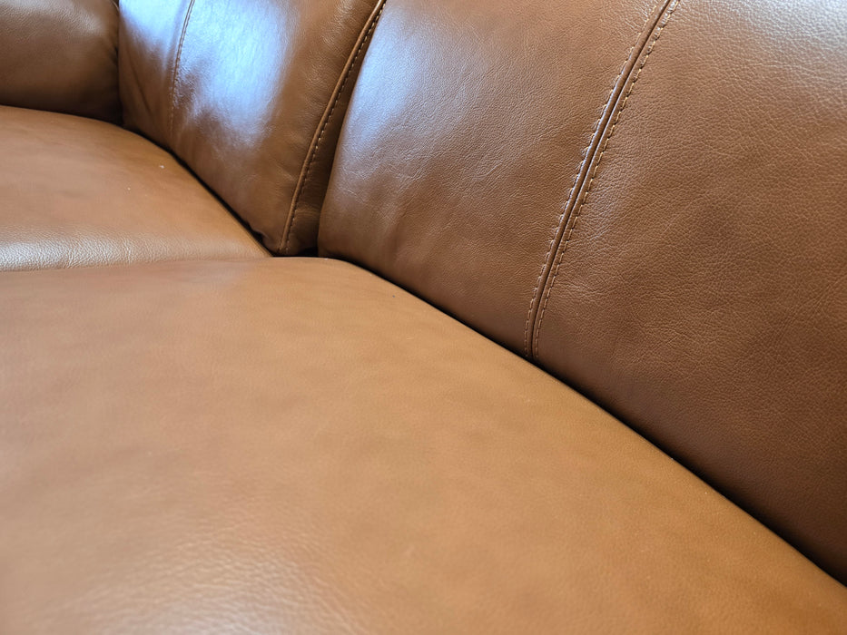 Laurence 2 Seater - Relaxed Embossed Leather Cognac