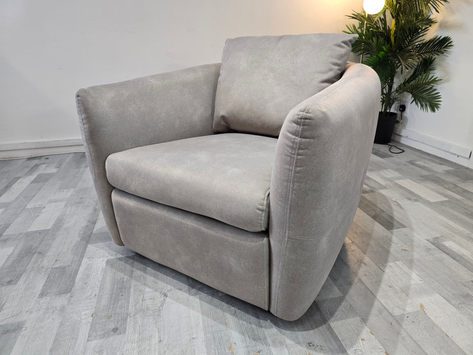 Marvella Swivel Chair  - Lifestyle Flecked Fabric Stone