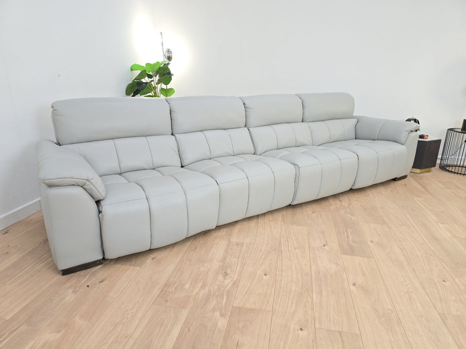 Montebello 4 Seater Sofa -  Leather - Grey