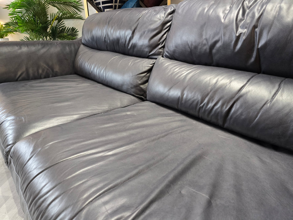 Torrington 3 Seater - Leather Sofa - Indiana Charcoal