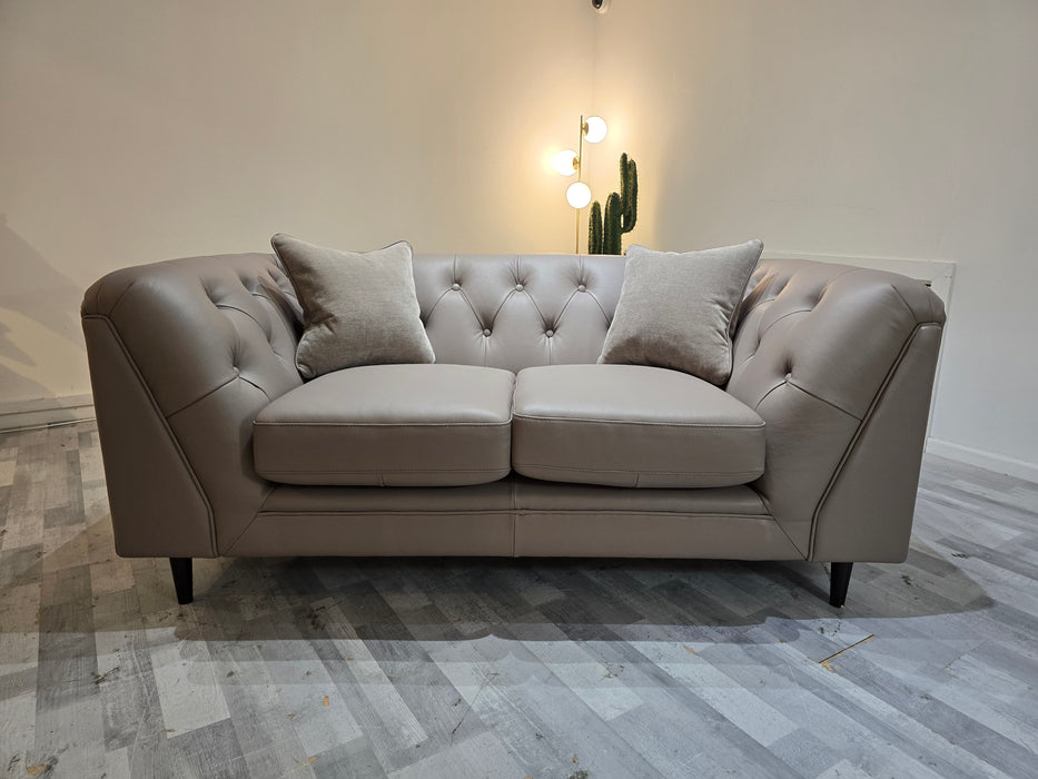 Bridgerton Leather 2 Seater - Trusty supple Taupe Grey