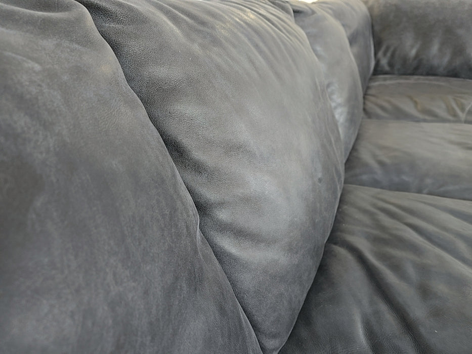 Mazzini 3 Corner 1 - Leather Sofa - Utah Grey