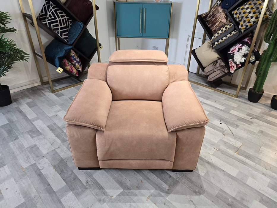 Benz 1 Seater - Fabric Power Reclining Chair - Dexter Sand