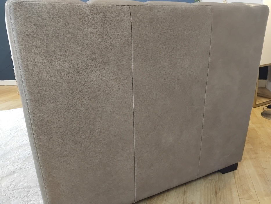 Sofology Downtown Leather 3 Seater in Relaxed Natural Grain Taupe Mix (WA2)